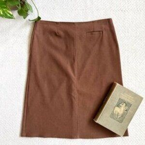 Vintage 90s Brown Knee Length Skirt